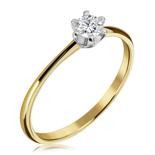 Pierścionek z Diamenem Naturalnym 0,17ct