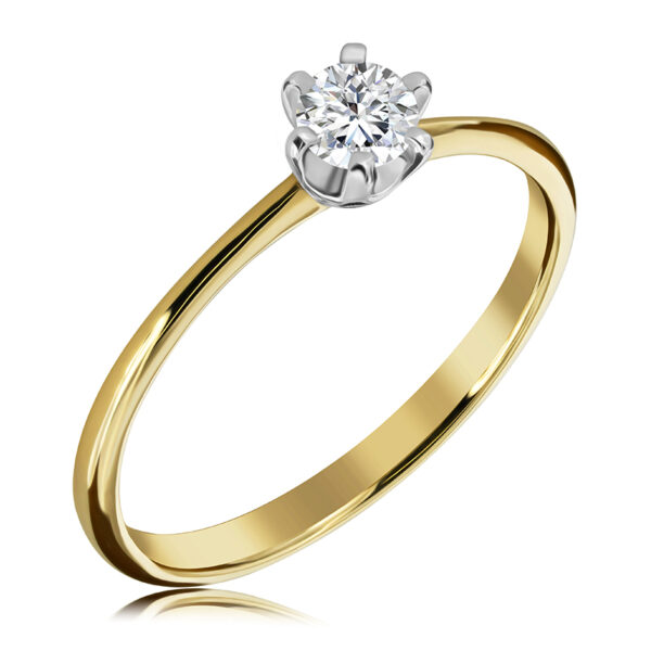 Pierścionek z Diamentem Naturalnym 0,26ct