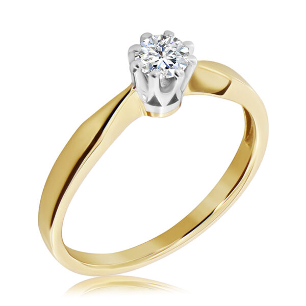Pierścionek z Diamentem Naturalnym 0,10ct