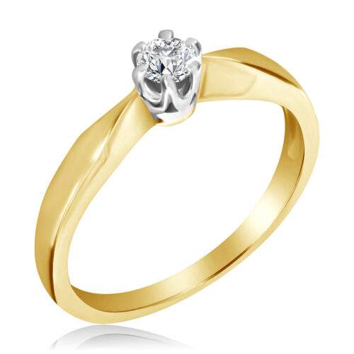 Pierścionek z Diamentem Naturalnym 0,17ct
