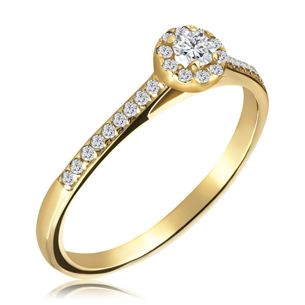 Pierścionek z Diamentami Naturalnymi 0,24ct