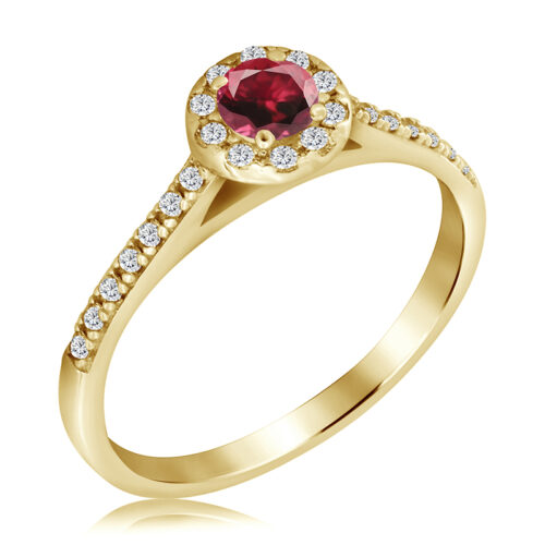 WB-6_40-RU Pierścionek z Rubinem I Diamentami 0,43ct