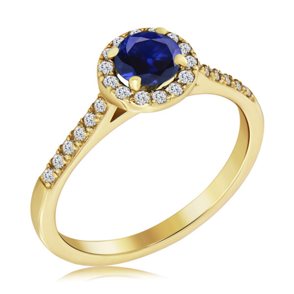 Pierścionek z Szafirem i Diamentami 1,21ct