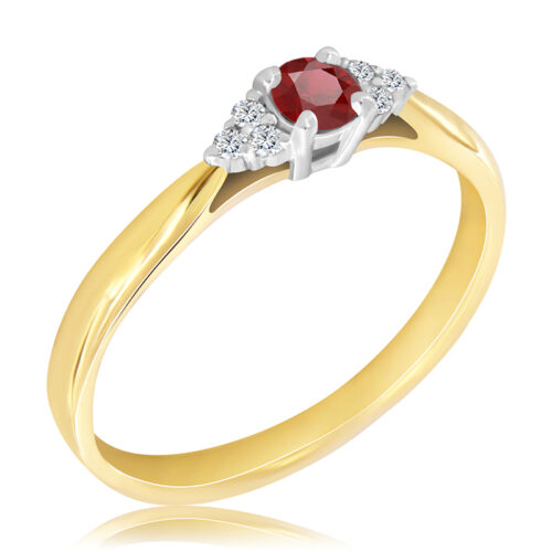 WK-11-RU Pierścionek z Rubinem i Diamentami 0,22ct