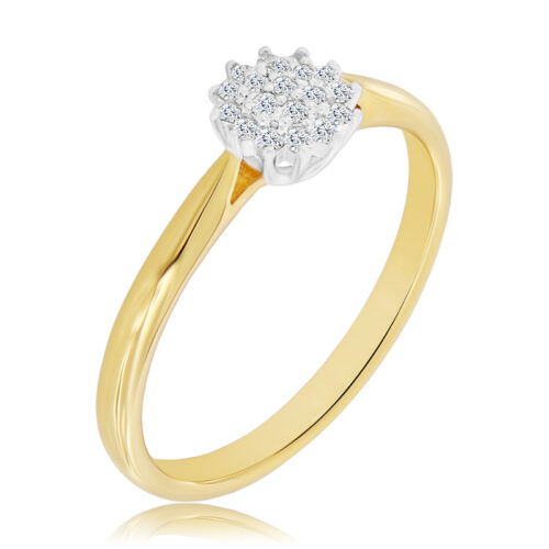 WK-12-DN Pierścionek z Diamentami Naturlnymi 0,11ct