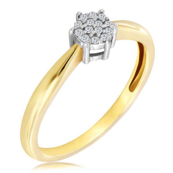 Pierścionek z Diamentami Naturalnymi 0,07ct