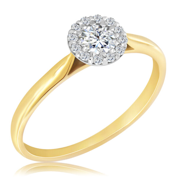 Pierścionek z Diamentami Naturalnymi 0,33ct