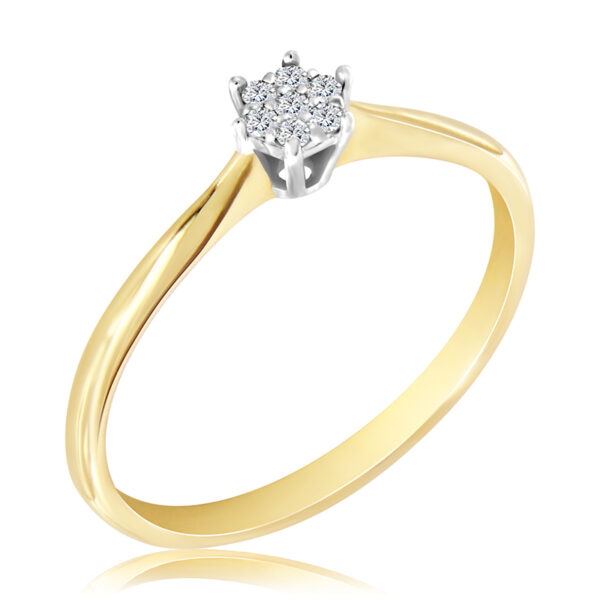 Pierścionek z Diamentami Naturalnymi 0,06ct