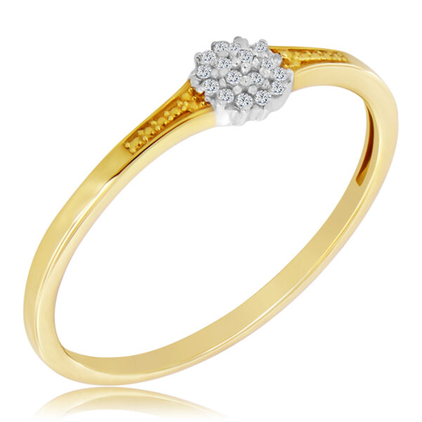 Pierścionek z Diamentami Naturalnymi 0,19ct