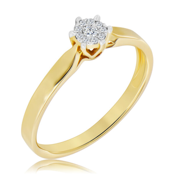 Pierścionek z Diamentami Naturalnymi 0,08ct