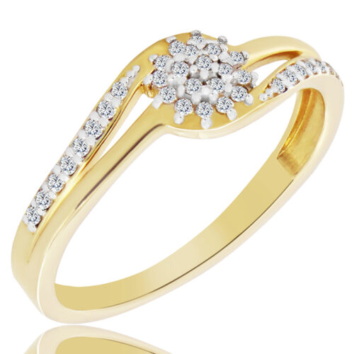 Pierścionek z Diamentami Naturalnymi 0,18ct