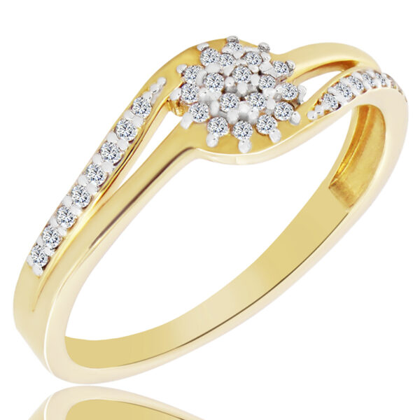 Pierścionek z Diamentami Naturalnymi 0,18ct