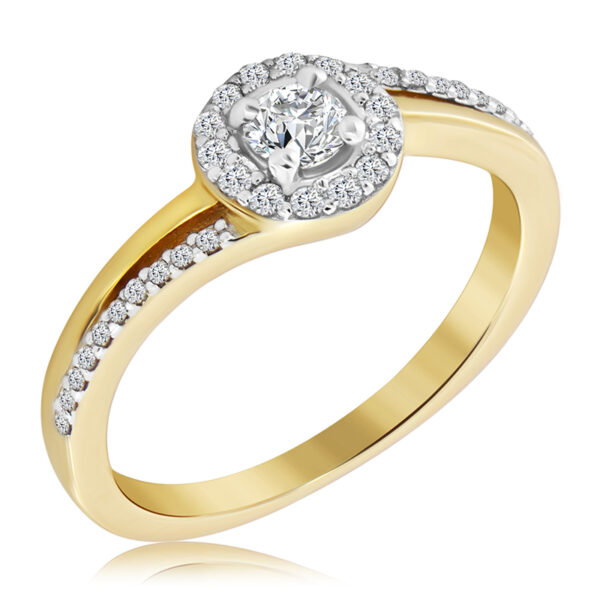 Pierścionek z Diamentami Naturalnymi 0,38ct