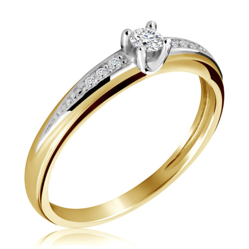 Pierścionek z Diamentami Naturalnymi 0,13ct